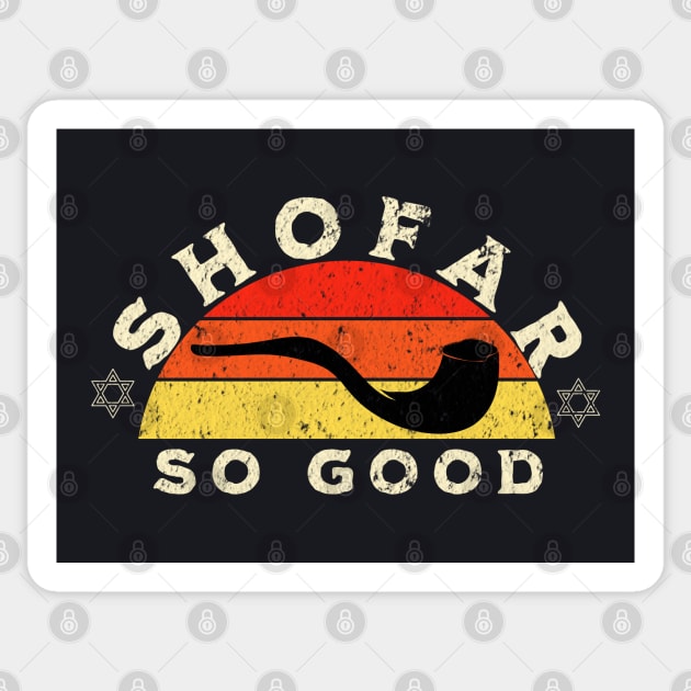 Rosh Hashanah Shofar So Good Funny Pun Sticker by HolidayBug